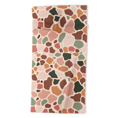 Cuss Yeah Designs Multicolor Giraffe Pattern 001 Beach Towel