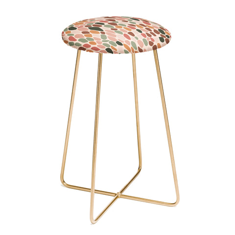 Cuss Yeah Designs Multicolor Snake Scale Pattern Counter Stool