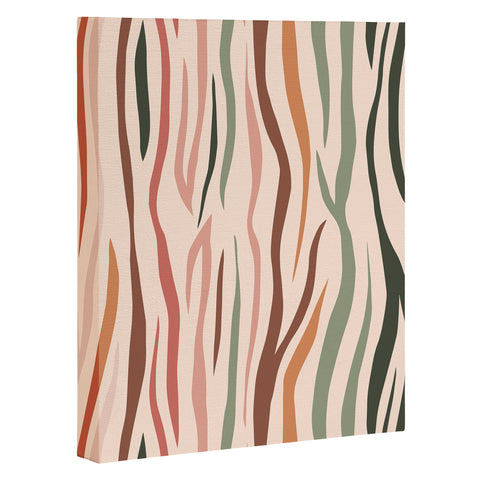 Cuss Yeah Designs Multicolor Zebra Pattern 001 Art Canvas
