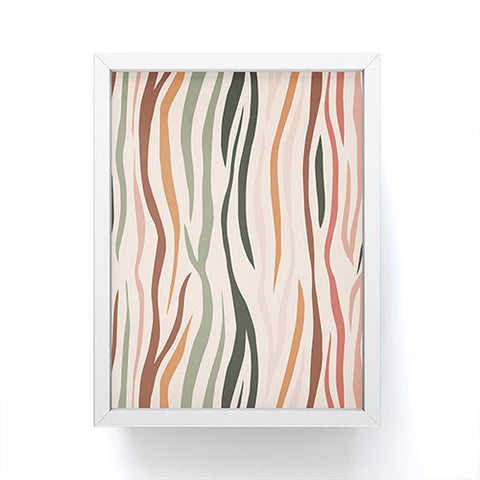 Cuss Yeah Designs Multicolor Zebra Pattern 001 Framed Mini Art Print