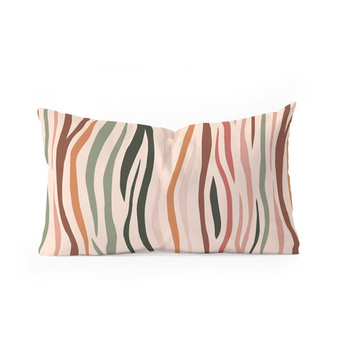 Cuss Yeah Designs Multicolor Zebra Pattern 001 Oblong Throw Pillow