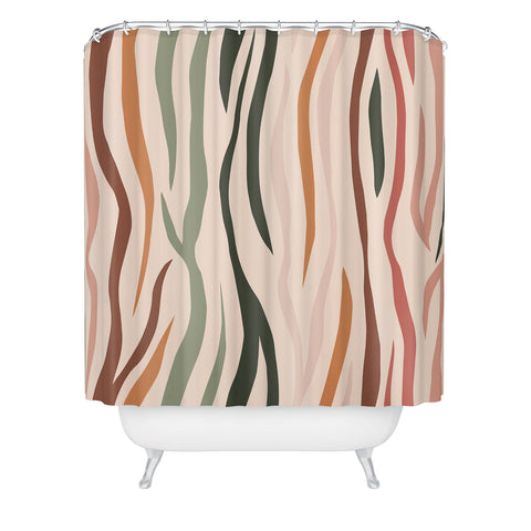 Cuss Yeah Designs Multicolor Zebra Pattern 001 Shower Curtain