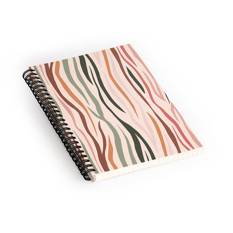 Cuss Yeah Designs Multicolor Zebra Pattern 001 Spiral Notebook