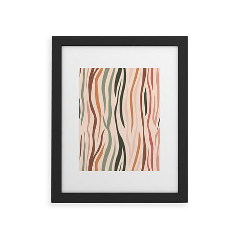 Cuss Yeah Designs Multicolor Zebra Pattern 001 Framed Art Print