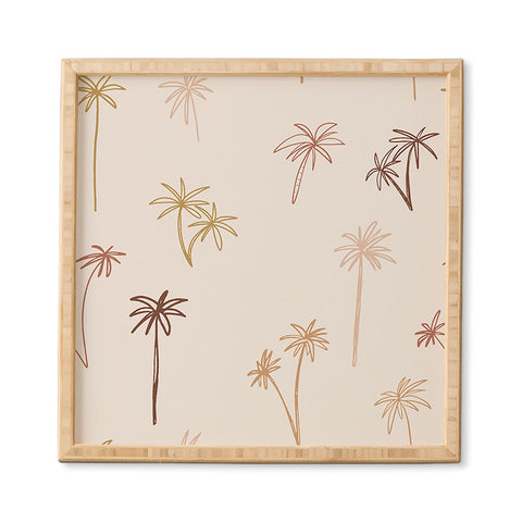 Cuss Yeah Designs Palm Tree Pattern Framed Wall Art