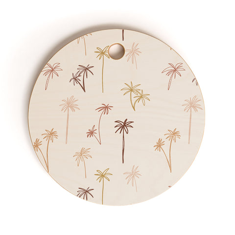 Cuss Yeah Designs Palm Tree Pattern Cutting Board Round
