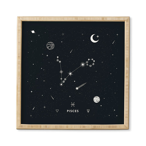 Cuss Yeah Designs Pisces Star Constellation Framed Wall Art