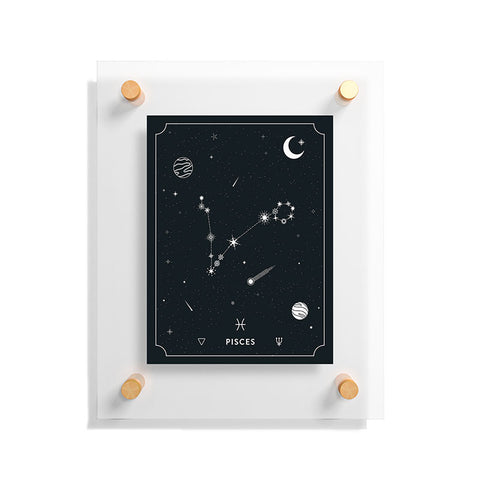 Cuss Yeah Designs Pisces Star Constellation Floating Acrylic Print