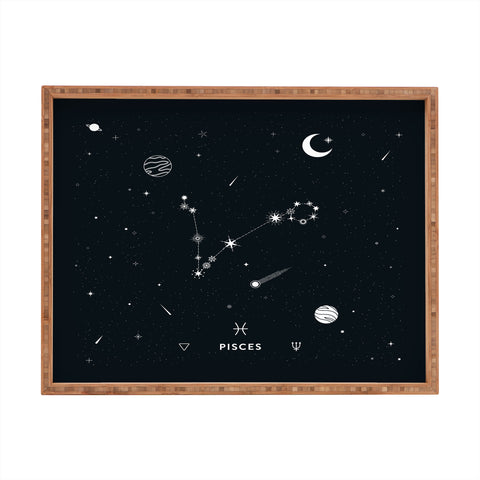 Cuss Yeah Designs Pisces Star Constellation Rectangular Tray