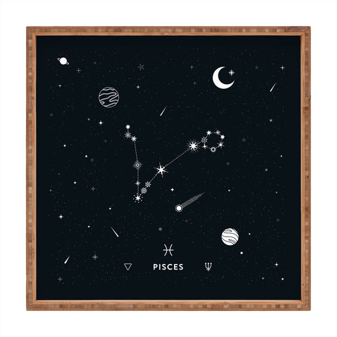 Cuss Yeah Designs Pisces Star Constellation Square Tray