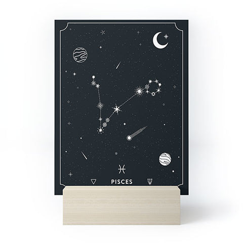 Cuss Yeah Designs Pisces Star Constellation Mini Art Print