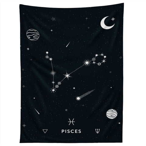 Cuss Yeah Designs Pisces Star Constellation Tapestry