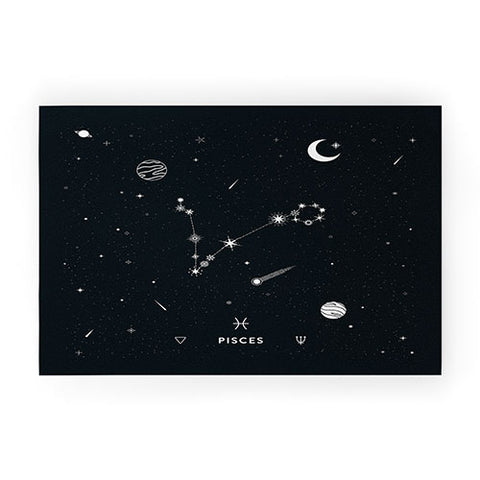 Cuss Yeah Designs Pisces Star Constellation Welcome Mat
