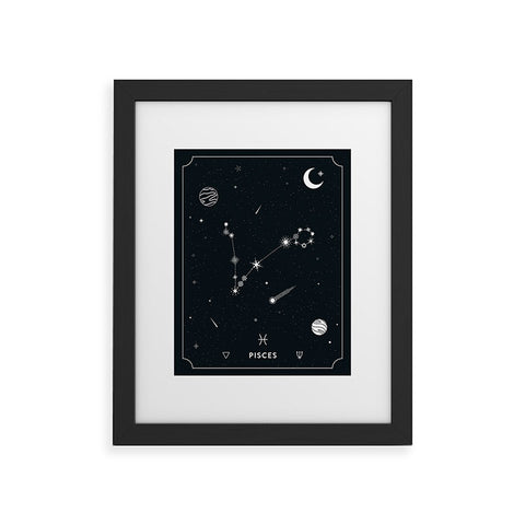 Cuss Yeah Designs Pisces Star Constellation Framed Art Print
