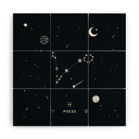 Cuss Yeah Designs Pisces Star Constellation Wood Wall Mural