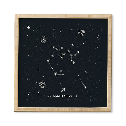 Cuss Yeah Designs Sagittarius Star Constellation Framed Wall Art