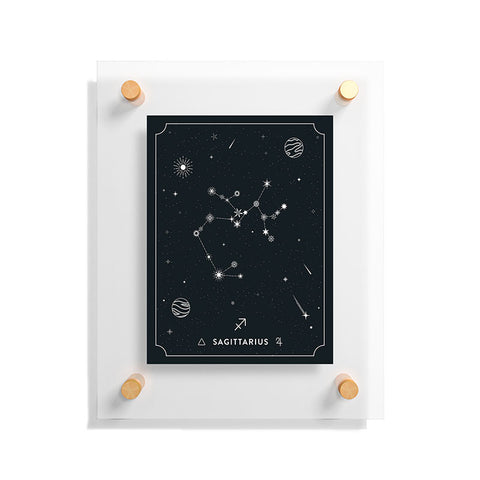 Cuss Yeah Designs Sagittarius Star Constellation Floating Acrylic Print