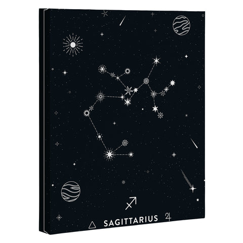 Cuss Yeah Designs Sagittarius Star Constellation Art Canvas