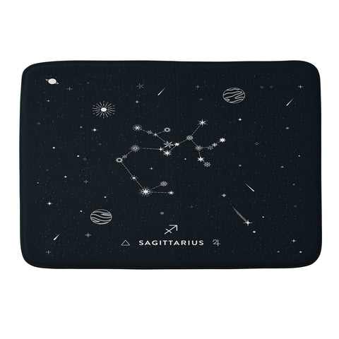 Cuss Yeah Designs Sagittarius Star Constellation Memory Foam Bath Mat