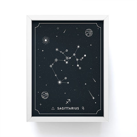 Cuss Yeah Designs Sagittarius Star Constellation Framed Mini Art Print