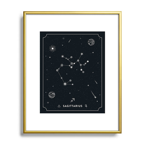 Cuss Yeah Designs Sagittarius Star Constellation Metal Framed Art Print