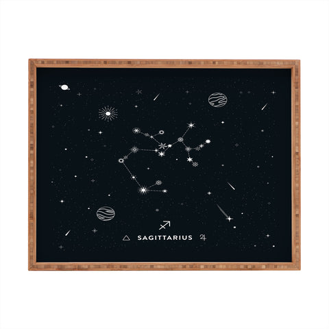 Cuss Yeah Designs Sagittarius Star Constellation Rectangular Tray