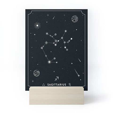 Cuss Yeah Designs Sagittarius Star Constellation Mini Art Print