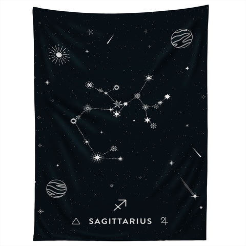 Cuss Yeah Designs Sagittarius Star Constellation Tapestry