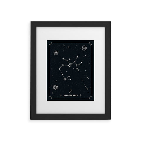 Cuss Yeah Designs Sagittarius Star Constellation Framed Art Print