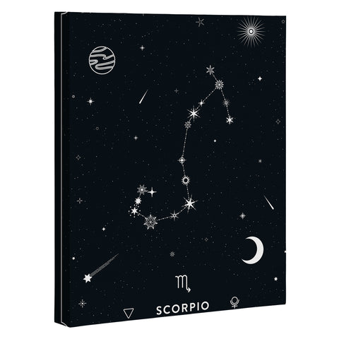 Cuss Yeah Designs Scorpio Star Constellation Art Canvas