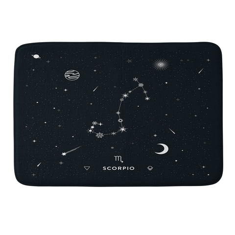 Cuss Yeah Designs Scorpio Star Constellation Memory Foam Bath Mat