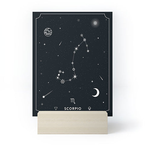 Cuss Yeah Designs Scorpio Star Constellation Mini Art Print