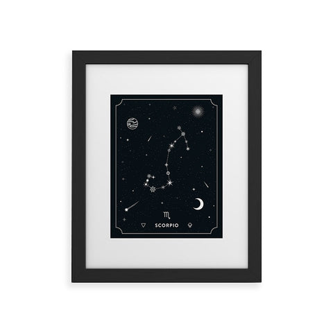 Cuss Yeah Designs Scorpio Star Constellation Framed Art Print