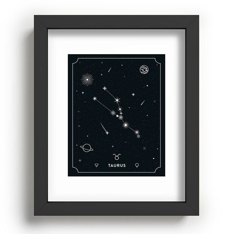 Cuss Yeah Designs Taurus Star Constellation Recessed Framing Rectangle