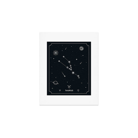 Cuss Yeah Designs Taurus Star Constellation Art Print
