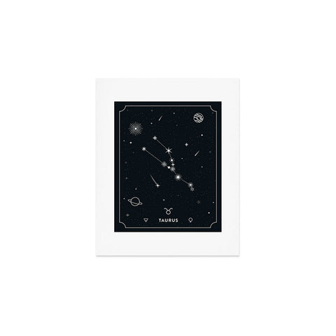 Cuss Yeah Designs Taurus Star Constellation Art Print