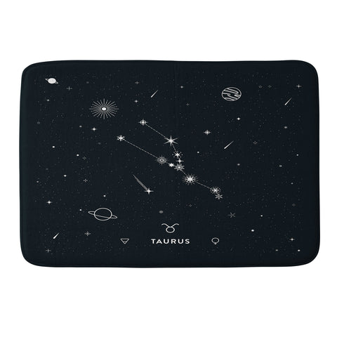 Cuss Yeah Designs Taurus Star Constellation Memory Foam Bath Mat