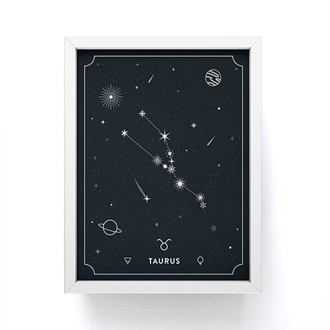 Cuss Yeah Designs Taurus Star Constellation Framed Mini Art Print