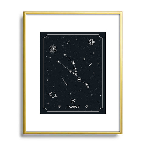 Cuss Yeah Designs Taurus Star Constellation Metal Framed Art Print