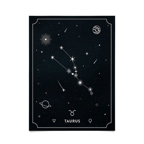 Cuss Yeah Designs Taurus Star Constellation Poster