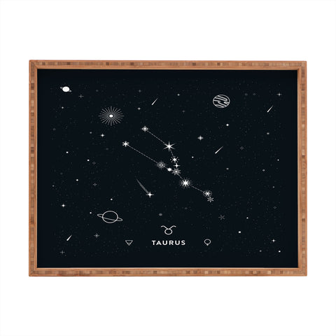 Cuss Yeah Designs Taurus Star Constellation Rectangular Tray