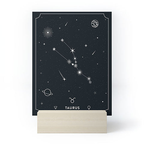 Cuss Yeah Designs Taurus Star Constellation Mini Art Print