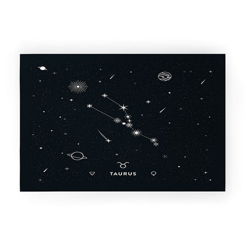 Cuss Yeah Designs Taurus Star Constellation Welcome Mat