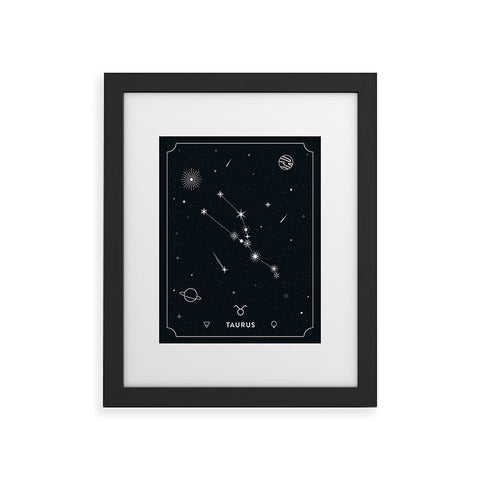 Cuss Yeah Designs Taurus Star Constellation Framed Art Print