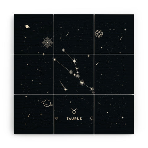 Cuss Yeah Designs Taurus Star Constellation Wood Wall Mural