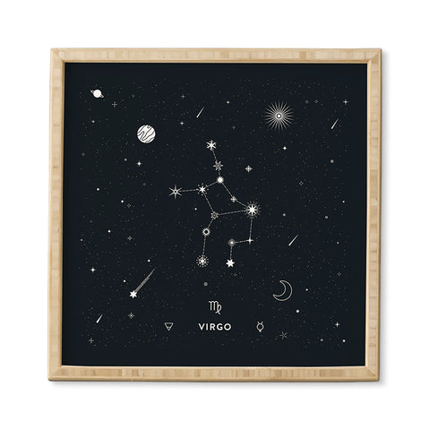 Cuss Yeah Designs Virgo Star Constellation Framed Wall Art