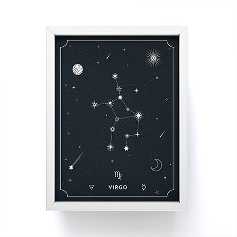 Cuss Yeah Designs Virgo Star Constellation Framed Mini Art Print