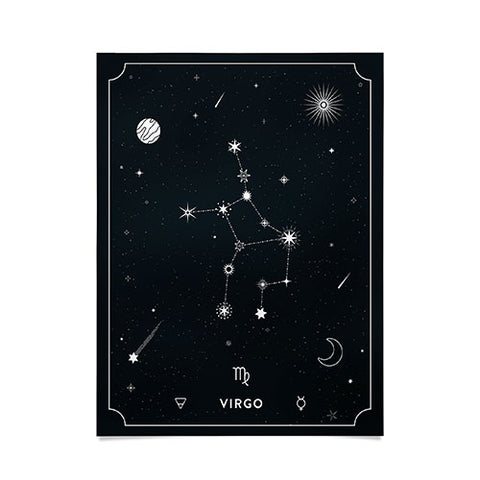 Cuss Yeah Designs Virgo Star Constellation Poster