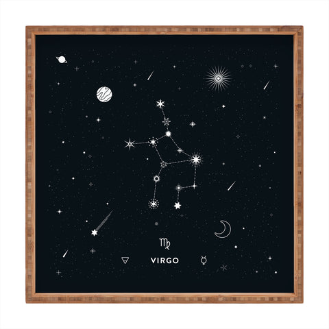 Cuss Yeah Designs Virgo Star Constellation Square Tray