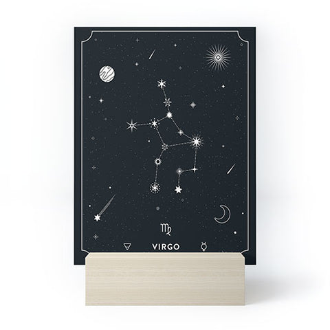 Cuss Yeah Designs Virgo Star Constellation Mini Art Print